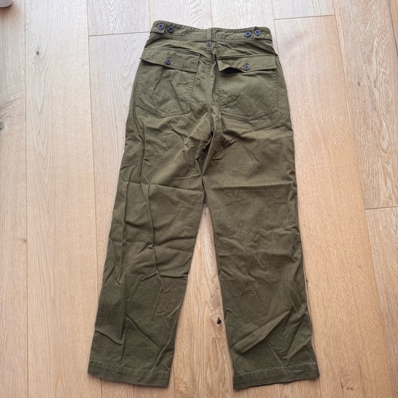 MADEWELL THE PERFECT VINTAGE WIDE LEG UTILITY EDITION OLIVE GREEN -27 - Picture 7 of 17